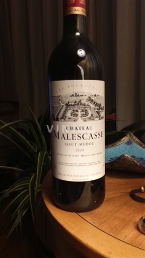 Bordeaux Haut-Médoc Château MALESCASSE 1989
