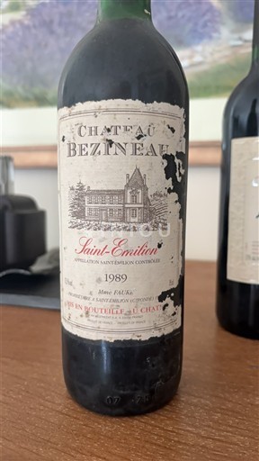 Bordeaux Saint-Émilion Château Bézinat 1989