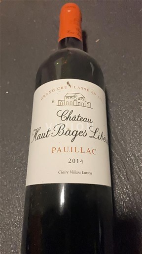 Bordeaux Pauillac Grand Cru Château Haut-Bages Libéral 2014