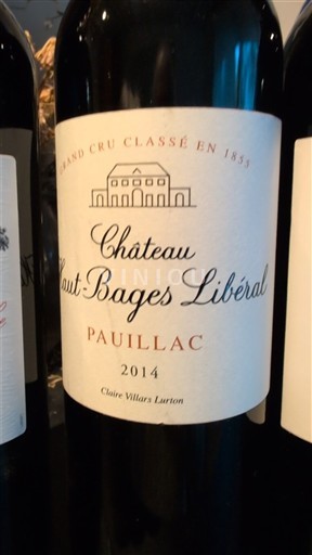 Bordeaux Pauillac Grand Cru Château Haut-Bages Libéral 2014