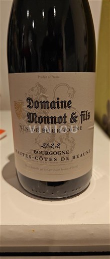 Burgund Hautes Côtes de Beaune Domaine Monnot & fils 2022
