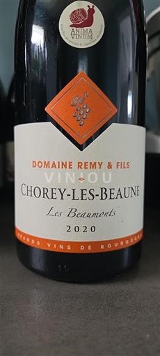 Burgundi Chorey-lès-Beaune Domaine Remy & Fils Les Beaumonts 2020
