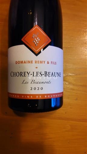 Burgundija Chorey-lès-Beaune Domaine Remy & Fils Les Beaumonts 2020