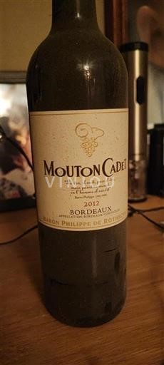 Bordeaux Baron Philippe de Rothschild Mouton Cadet 2012