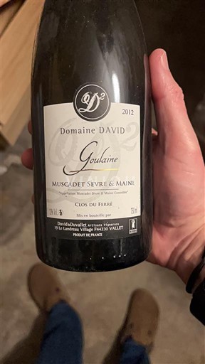 Vallée de la Loire Muscadet-sèvre-et-maine Domaine David Goulaine 2012