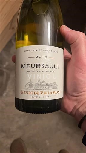 Burgundsko Meursault Henri de Villamont de 1880 2018