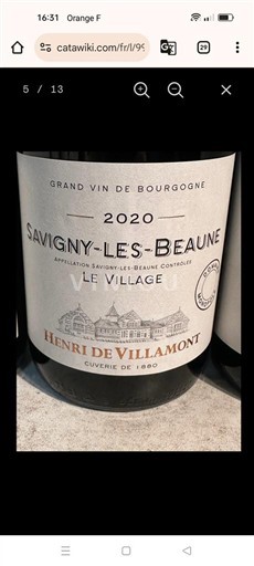 Burgundsko Savigny-lès-Beaune Henri de Villamont Le Village 2020