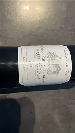 Bordeaux Haut-Médoc Château Plantey-de-la-Croix 2014