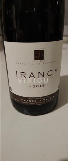 Bourgogne Irancy Franck Givaudin 2018