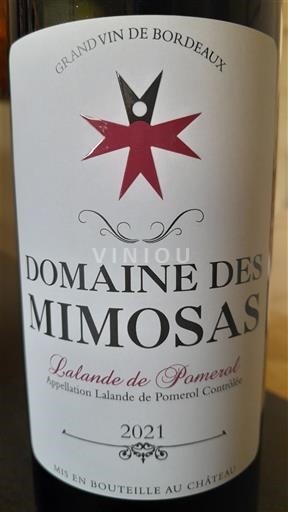 Burdeos Lalande-de-Pomerol Domaine S Mimosas 2021