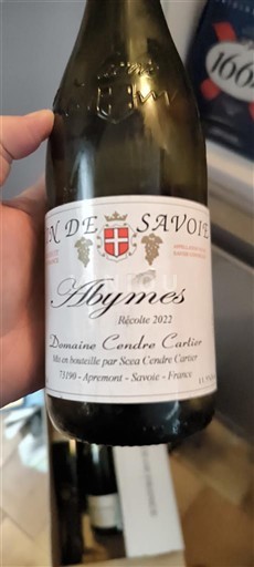 Savoie and Bugey Apremont Domaine Condre Cartier Abymes 2022