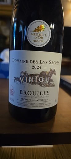 Beaujolais Brouilly Domaine S Lys Sacrés Récolte à l'ancienne 2024