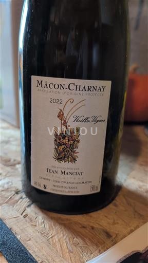Burgundi Mâcon ja Mâcon-kylät Jean Manciat Vieilles Vignes 2022