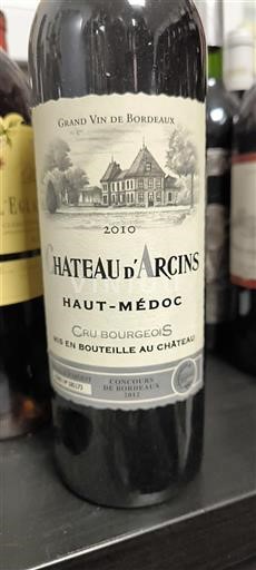 Bordeaux Haut-Médoc Château Arcins 2010