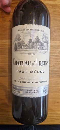 Bordeaux Haut-Médoc Château Arcins 2010