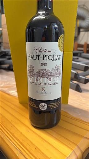 Bordeaux Lussac-Saint-Émilion Château Haut-Piquat Médaille d’or 2021 2018