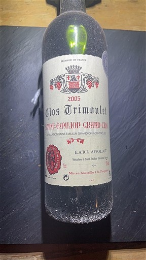 Bordeaux Saint-Émilion Grand Cru Grand Cru Clos Trimoulet 2005