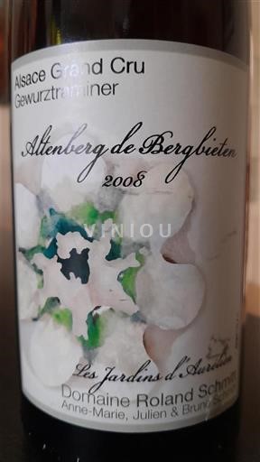 Alsace Ospecificerad Grand Cru Domaine Roland Schmitt Les Jardins d'Annick 2008