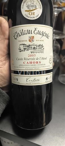 Tây Nam Cahors Château Eugénie Réservée de l'Aïeul 2005