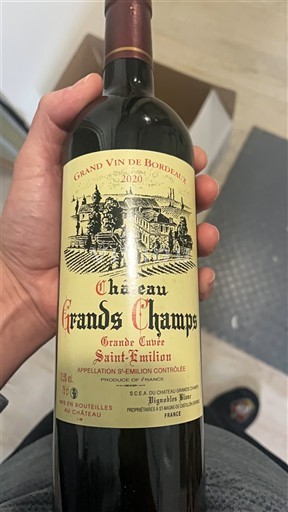 Bordeaux Saint-Émilion Château Grands Champs Grande 2020