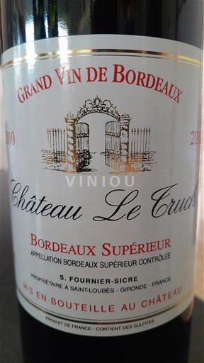 Bordeaux Bordeaux Supérieur Château Le Truch 2010