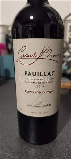 Bordeaux Pauillac Maison Johannès Boubée d'Exception 2019