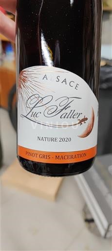 Elsass Luc Faller Nature Pinot Gris Macération 2020