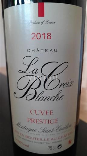 Bordeaux Montagne Saint-Émilion Château La Croix Blanche Prestige 2018
