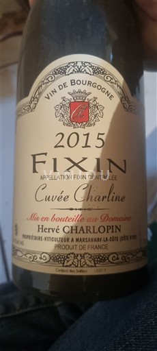 Burgundy Fixin Hervé Charlopin Charline 2015