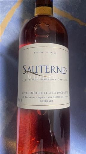 Bordeaux Sauternes Grand Cru Château Yquem Neročník