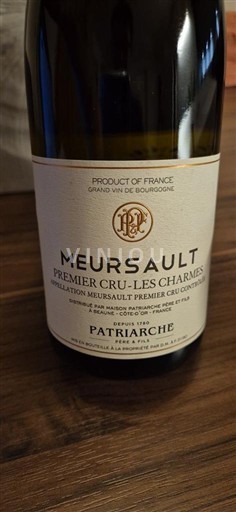 Bourgogne Meursault Premier Cru Patriarche Premier Cru Les Charmes 2019
