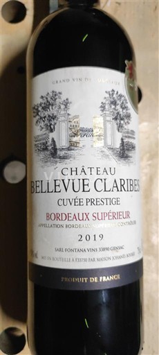 Bordeaux Bordeaux Supérieur Château Bellevue Claribes Prestige 2019