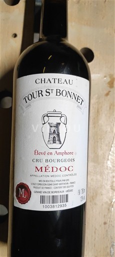 Bordeaux Médoc Cru Bourgeois Château Tour St Bonnet Élevé en Amphore Neročník