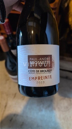 Beaujolais Côte-de-brouilly Paul-André Brossette & Fils Empreinte 2022