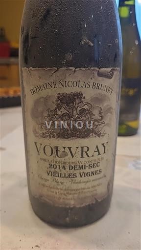 Loiren laakso Vouvray Domaine Nicolas Brunet Vieilles Vignes 2014