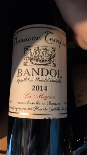 Provence Bandol Domaine Tempier La Migoua 2014