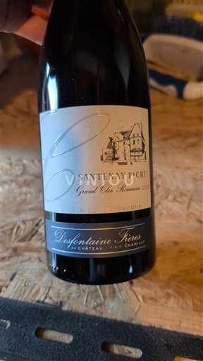 Burgundy Santenay Premier Cru Château Sfontaine-Fres Grand Clos Rousseau 2020