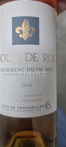 Sudoeste Pacherenc-du-vic-bilh Cave de Crouseilles Folie de Roi 2016