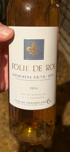 Sudoeste Pacherenc-du-vic-bilh Cave de Crouseilles Folie de Roi 2016