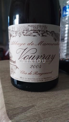 Loirevallei Vouvray Abbaye de Marmoutier Clos de Rougemont 2004