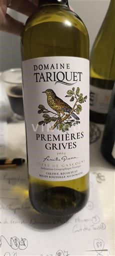 Sud-Ouest Côtes de Gascogne Domaine Tariquet Premières Grives Non Millésimé