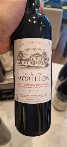 Burdeos Saint-Émilion Gran Cru Grand Cru Château Morillon 2018