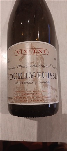 Borgoña Pouilly-fuissé J.J. Vincent & Fils 2000