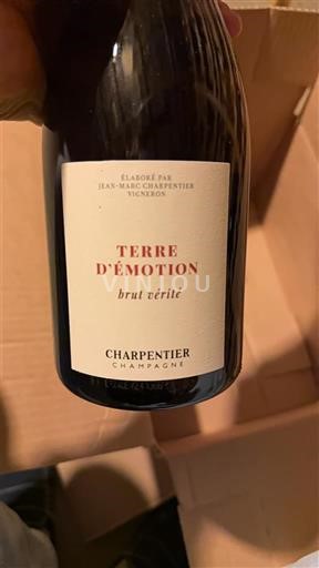 Champagne Sâm-panh Charpentier Terre d'Émotion brut vérité Không niên vụ