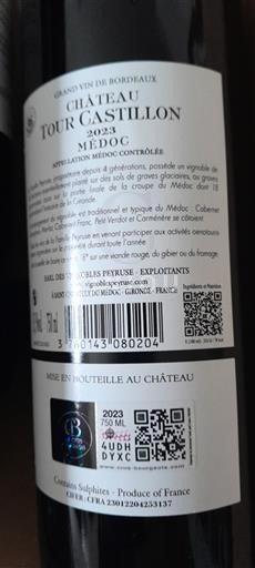Bordeaux Médoc Château Tour Castillon 2023