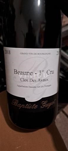 Burgundi Määrittelemätön Premier Cru Baptiste Guyot Clos Des Avaux 2018