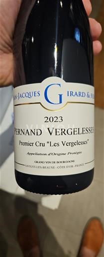Burgundi Pernand-vergelesses Premier Cru Jean-Jacques Girard & Fils Premier Cru Les Vergelesses 2023