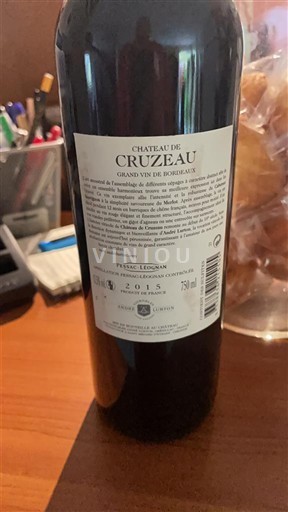 Bordeaux Pessac-Léognan Château Cruzeau 2015