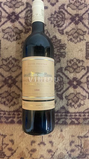 Bordéus Bordeaux Superior Château Reignac Prestige 1998