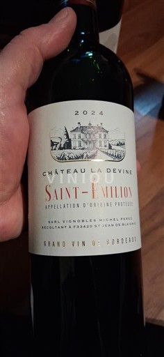 Bordeaux Saint-Émilion Château La Devine 2024